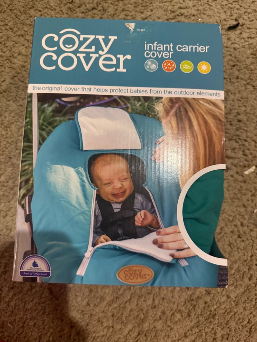 Cozy cover for carrier for infants